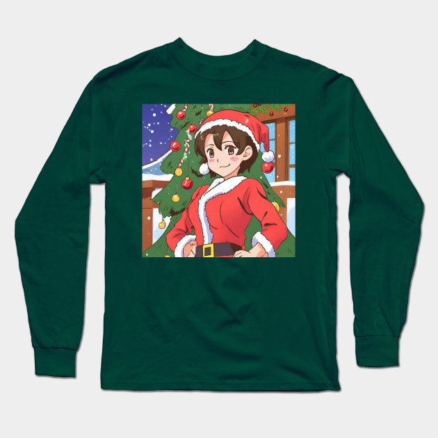 Christmas Anime Long Sleeve T-Shirt by Kings Court